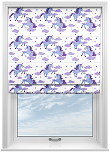 Unicorn Magic, Purple - Roman Blind